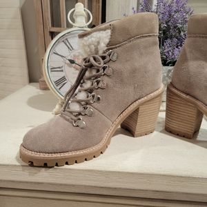 Dolce vita sherpa heel bootie
